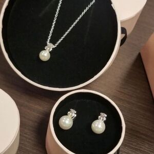Tous Silver Necklace with Pearl Pendant